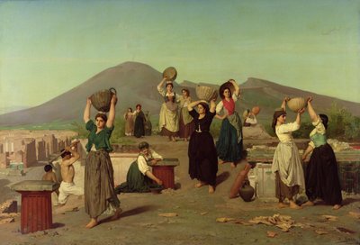 The Excavations at Pompeii, 1865 by Edouard Alexandre Sain